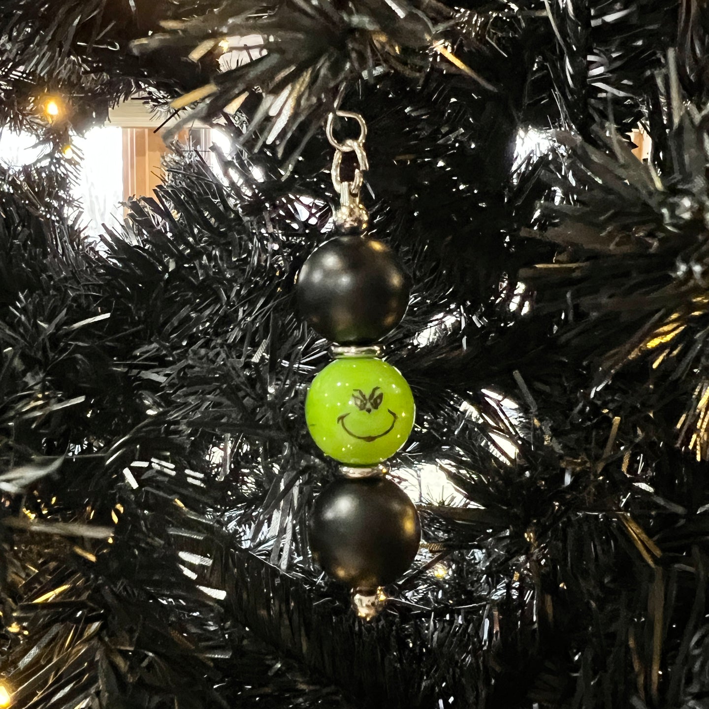 Christmas Green Guy Beaded Ornament